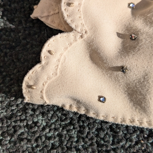 Vintage rinstone Cotton Gloves - Picture 3 of 6